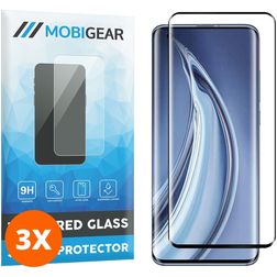 Mobigear Curved Xiaomi Mi 11 Panzerglas Displayschutz - Hüllenfreundlich - Schwarz (3er Pack)