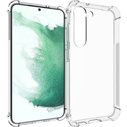 Mobigear Cushion Durchsichtig Samsung Galaxy S23 Plus Hülle Flexibles TPU Backcover Stoßfest - Transparent