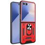 Mobigear Armor Ring Samsung Galaxy Z Flip 7 Hülle Hardcase Backcover Stoßfest mit Ringhalter - Rot