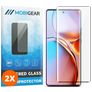 Mobigear Premium Motorola Edge 40 Pro Panzerglas Gehärtetes Glas Displayschutz - Hüllenfreundlich - Schwarz (2er Pack)