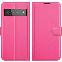 Mobigear Classic Google Pixel 6 Pro Hülle Klapphülle Geldbörse - Magenta
