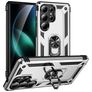 Mobigear Armor ring Samsung Galaxy S25 Ultra Hülle Hardcase Backcover Stoßfest mit Ringhalter - Silber
