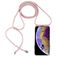 Mobigear Lanyard iPhone XS Flexibles TPU Handykette - Transparent / Roségold