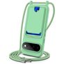 Mobigear Lanyard Card Google Pixel 11 Pro XL Silikon Handykette mit Kartenhalter - Grün
