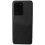 Valenta Card Slot Samsung Galaxy S20 Ultra Hülle Echtes Leder Backcover mit Kartenhalter - Schwarz