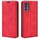 Mobigear Retro Slim Motorola Moto G62 Hülle Klapphülle Geldbörse - Rot