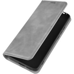 Mobigear Retro Slim POCO F2 Pro Hülle Klapphülle Geldbörse - Grau