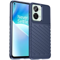 Mobigear Groove OnePlus Nord 2T 5G Hülle Flexibles TPU Backcover - Blau