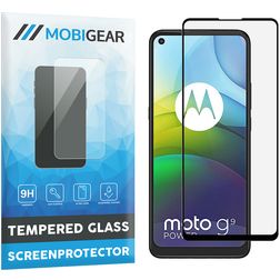 Mobigear Premium Motorola Moto G9 Power Panzerglas Displayschutz - Hüllenfreundlich - Schwarz