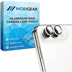Mobigear Single Lens iPhone Duo Panzerglas Kameralinsenschutz - Hüllenfreundlich - Silber