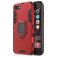 Mobigear Armor Ring iPhone SE (2022) Hülle Hardcase Backcover Stoßfest mit Ringhalter - Rot