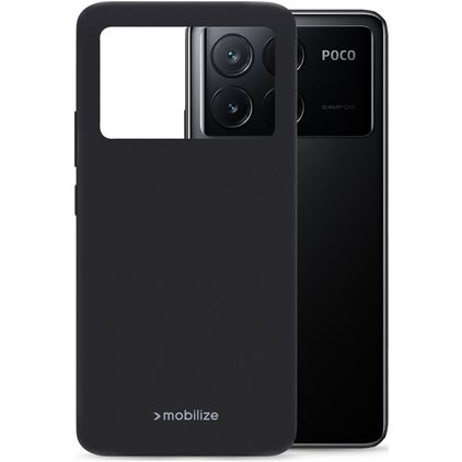 Mobilize Rubber Gelly POCO X6 Pro Hülle Flexibles TPU Backcover - Matt Black