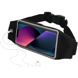 Mobiparts Comfort Fit Belt Handyhalterung Joggen iPhone 13 Mini Sporthülle Neopren Gürtel - Schwarz