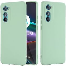 Mobigear Rubber Touch Motorola Edge 30 Silikon Hülle Backcover - Grün