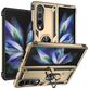 Mobigear Armor Ring Samsung Galaxy Z Fold 4 Hülle Hardcase Backcover Stoßfest mit Ringhalter - Gold