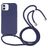 Mobigear Lanyard iPhone 16 Silikon Handykette - Dunkelblau