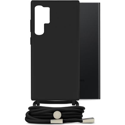 Mobilize Lanyard Gelly Samsung Galaxy S23 Ultra Flexibles TPU Handykette - Schwarz