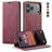 CaseMe 013 iPhone 17 Pro Hülle Klapphülle Geldbörse - Rot