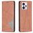 Mobigear Rhombus Slim Motorola Moto G53 5G Hülle Klapphülle - Braun