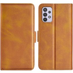 Mobigear Slim Magnet Samsung Galaxy A53 Hülle Klapphülle Geldbörse - Cognac