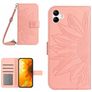 Mobigear Sunflower Samsung Galaxy A05 Hülle Klapphülle Geldbörse - Pink