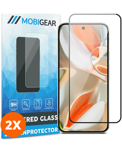 Mobigear Premium Google Pixel 10 Pro Panzerglas Gehärtetes Glas Displayschutz - Hüllenfreundlich - Schwarz (2er Pack)