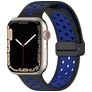 Mobigear Sport Plus Mag Silikon Apple Watch Armband Magnetverschluss - 49/46/45/44 mm - Schwarz / Blau