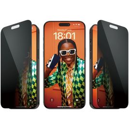 PanzerGlass Ultra-Wide Fit iPhone 15 Pro Max Gehärtetes Glas Displayschutz Privacy - Hüllenfreundlich + Applikator