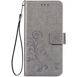 Mobigear Clover OPPO A52 Hülle Klapphülle Geldbörse - Grau Mobigear Clover OPPO A52 Hülle Klapphülle Geldbörse - Grau