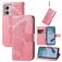 Mobigear Butterfly Motorola Moto E13 Hülle Klapphülle Geldbörse - Pink