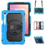 Mobigear SureGrip XGuard Samsung Galaxy Tab S11 Hülle Kunststoff,Silikon Backcover + Stifthalter + Schulterträger + Ständer - Blau