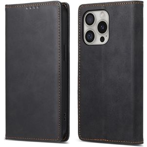 Mobigear Wallet iPhone 16 Pro Hülle Klapphülle Geldbörse - Schwarz