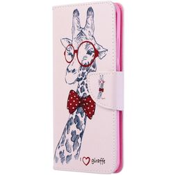 Mobigear Design Huawei P40 Pro Klapphülle Portemonnaie - Giraffe