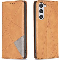 Mobigear Rhombus Slim Samsung Galaxy S24 Hülle Klapphülle - Cognac