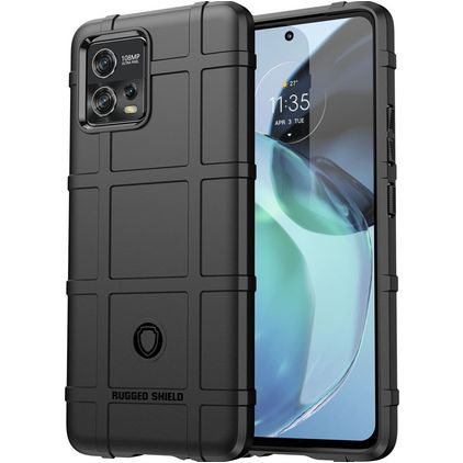 Mobigear Rugged Shield Motorola Moto G72 TPU (flexibel) Backcover Shockproof - Schwarz