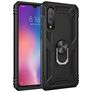 Mobigear Armor Ring Xiaomi Mi 9 Hülle Hardcase Backcover Stoßfest mit Ringhalter - Schwarz