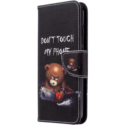 Mobigear Design Huawei P40 Lite E Hülle Klapphülle Geldbörse - Do Not Touch