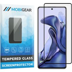 Mobigear Premium Xiaomi 11T Panzerglas Gehärtetes Glas Displayschutz - Hüllenfreundlich - Schwarz
