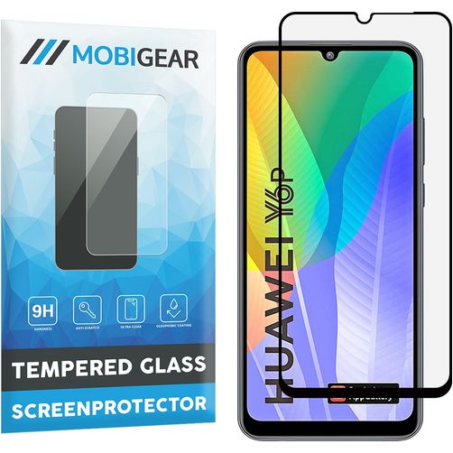 Mobigear Premium Huawei Y6p Panzerglas Displayschutz - Hüllenfreundlich - Schwarz
