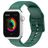 Mobigear Dashed Silikon Apple Watch Armband Dornschließe - 42/41/40/38 mm - Grün
