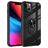 Mobigear Crystal Ring iPhone 14 Hülle Hardcase Backcover mit Ringhalter - Transparent / Schwarz