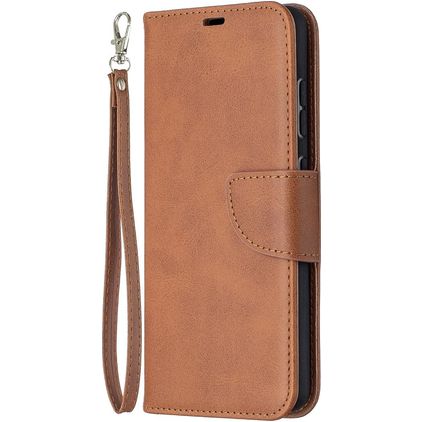 Mobigear Excellent Samsung Galaxy A52s 5G Hülle Klapphülle Geldbörse - Cognac