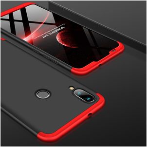 Mobigear TriGuard Xiaomi Mi Play Hülle Hardcase Backcover - Schwarz / Rot