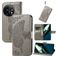 Mobigear Butterfly OnePlus 11 Hülle Klapphülle Geldbörse - Grau