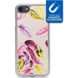 My Style Magneta iPhone SE (2020) Hülle Flexibles TPU Backcover - Feathers