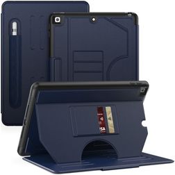 Mobigear Magnetic Folio iPad 8 (2020) Klapphülle + Stylus-Halter - Marineblau