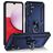 Mobigear Armor Ring Samsung Galaxy A14 Hülle Hardcase Backcover Stoßfest mit Ringhalter - Blau