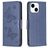 Mobigear Butterfly iPhone 15 Hülle Klapphülle Geldbörse - Blau
