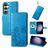 Mobigear Clover Samsung Galaxy S23 FE Hülle Klapphülle Geldbörse - Blau