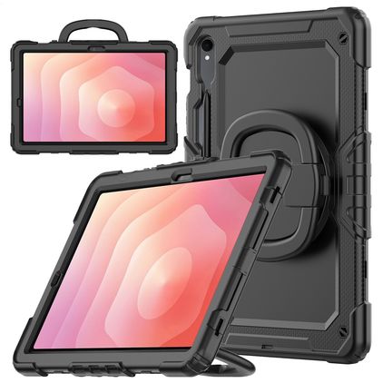 Mobilize Rotating Defender Samsung Galaxy Tab S11 Hülle Kunststoff,Silikon + Schulterträger - Schwarz